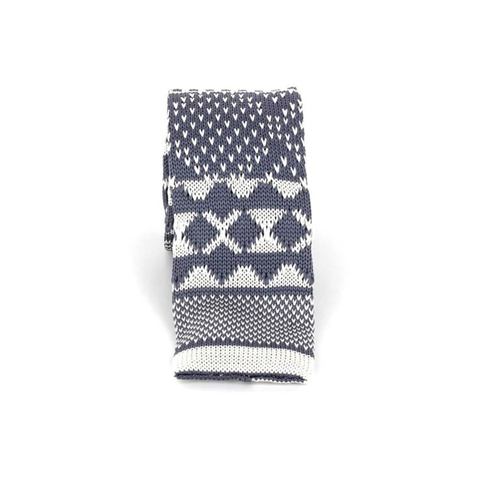 Corbata Punto Gris Estampado Invernal