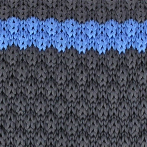 Corbata Punto Gris Rayas Azules