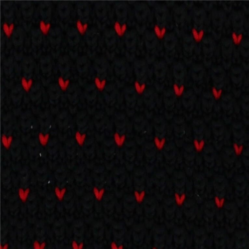 Corbata Punto Negra con Motas Rojas