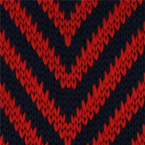 Corbata Punto Rayas Azul Marino y Roja