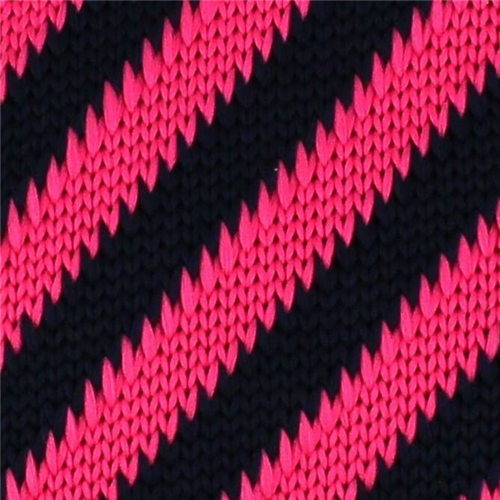 Corbata Punto Rayas Diag. Azul Oscuro y Rosa