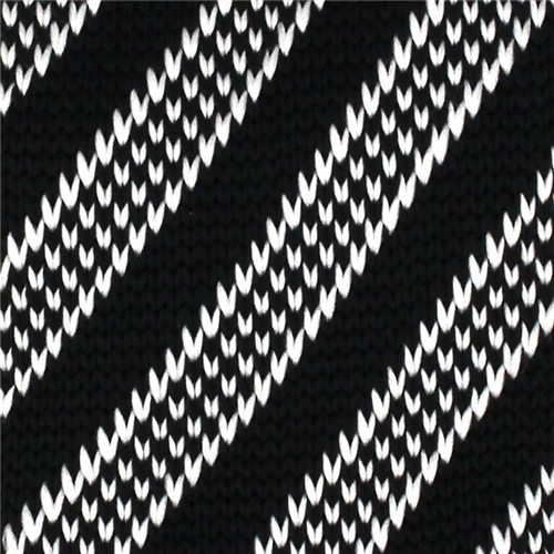 Corbata Punto Rayas Diag. Negra y Blanca