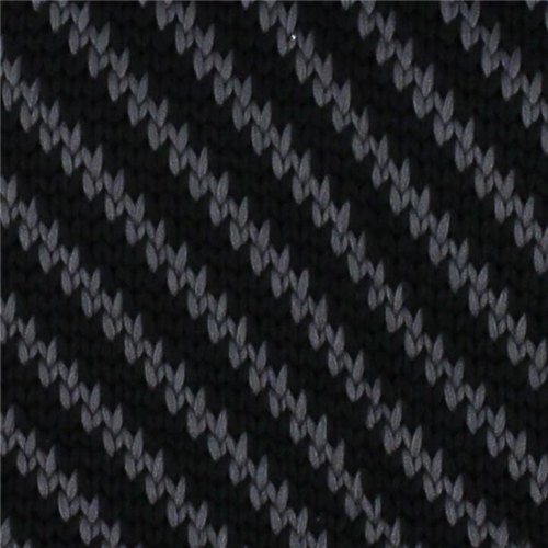 Corbata Punto Rayas Diag. Negra y Gris