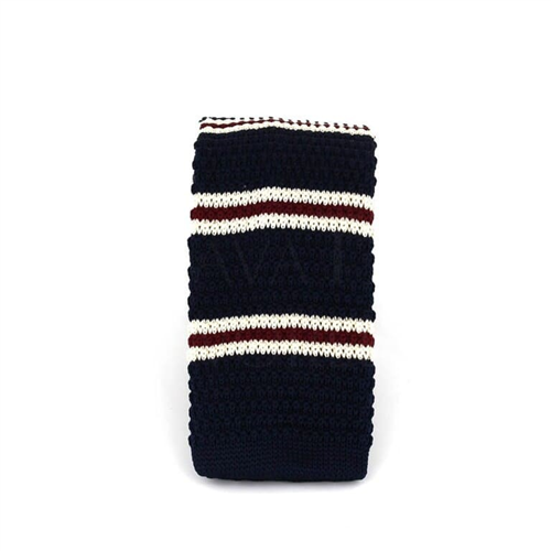 Corbata Punto Rayas Finas Azul Oscuro