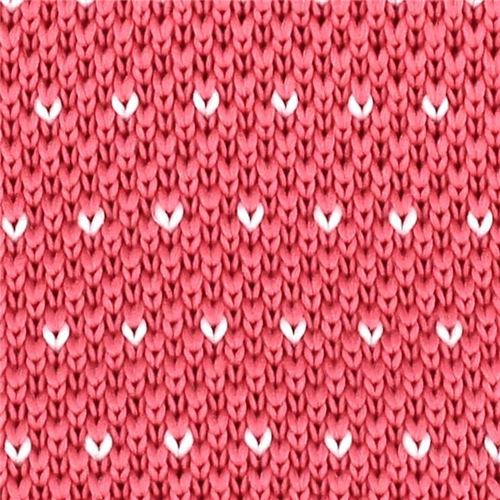 Corbata Punto Rosa con Motas Blancas