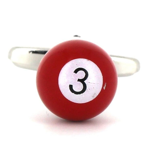 Gemelos Bolas Billar Rojo 3