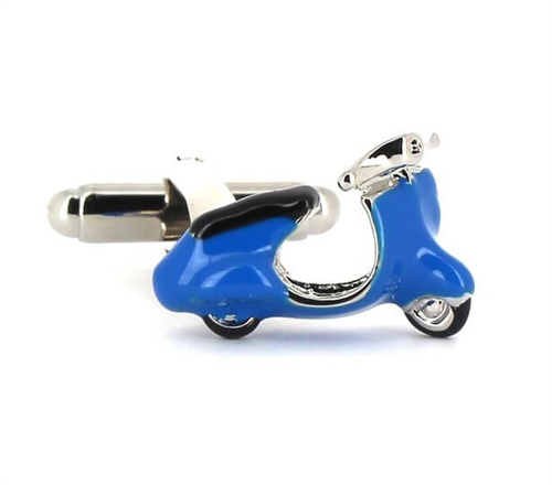Gemelos Moto Scooter Vespa Azul