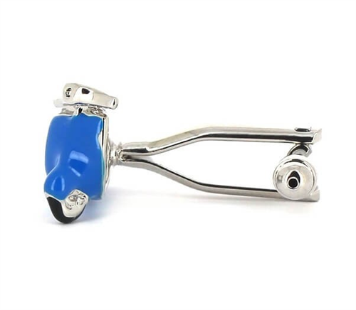 Gemelos Moto Scooter Vespa Azul