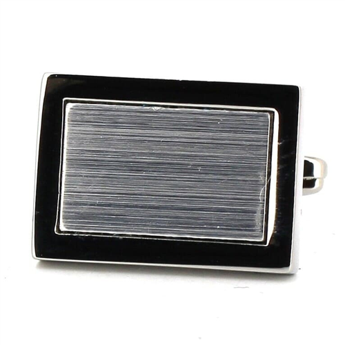Gemelos Rectangulares Plateados