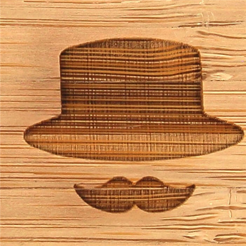 Pajarita Bambú Sombrero y Bigote