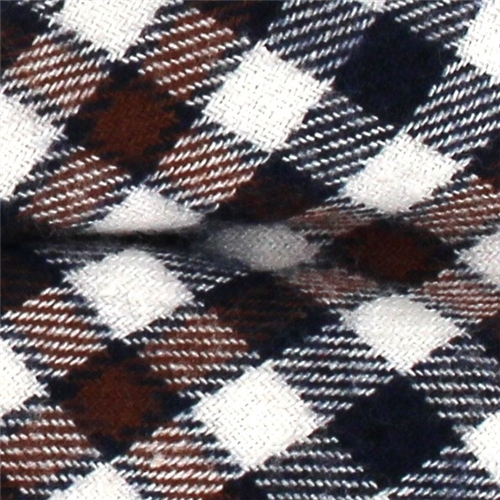 Pajarita Cuadros Blanca, Marrón y Negra