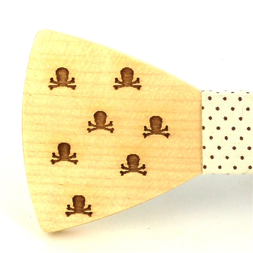 Pajarita Madera Calaveras