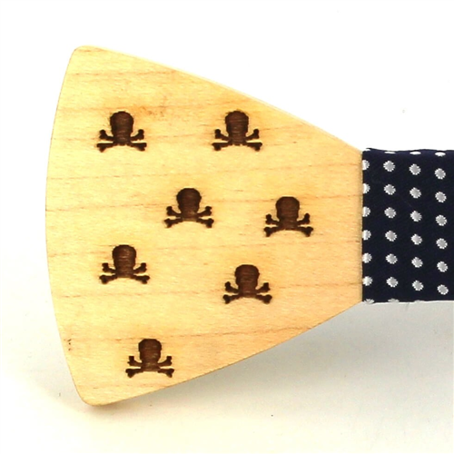Pajarita Madera Calaveras