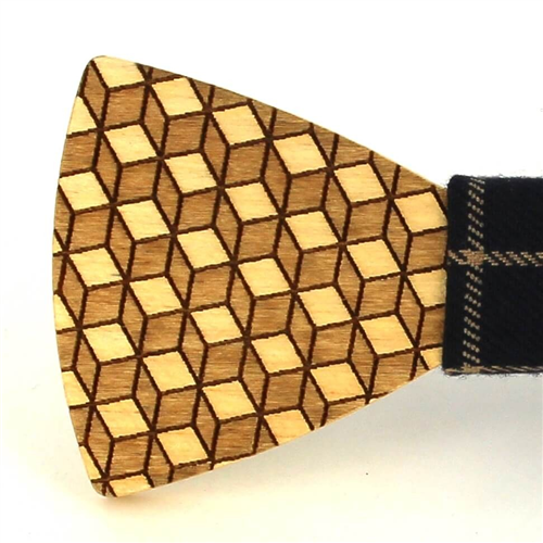 Pajarita Madera Cubos