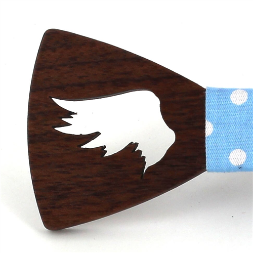Pajarita Madera Hueca Alas