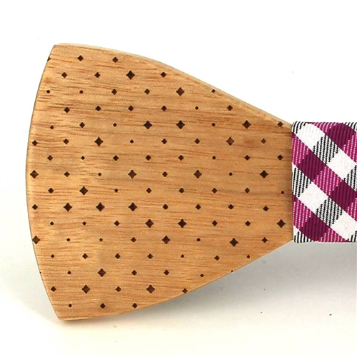 Pajarita Madera Motas