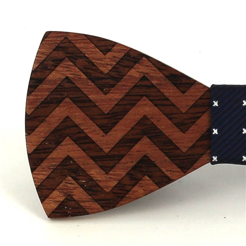 Pajarita Madera  Zig Zag