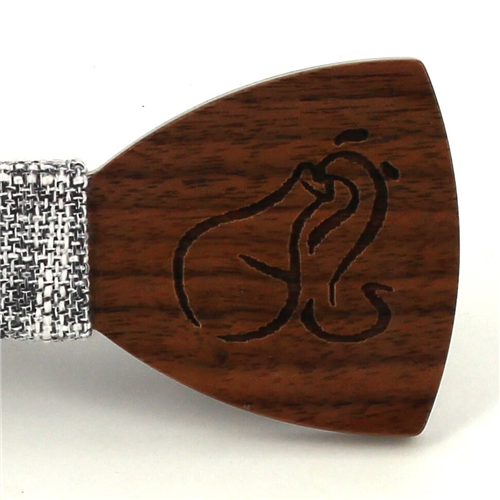 Pajarita Madera Zodiaco Acuario