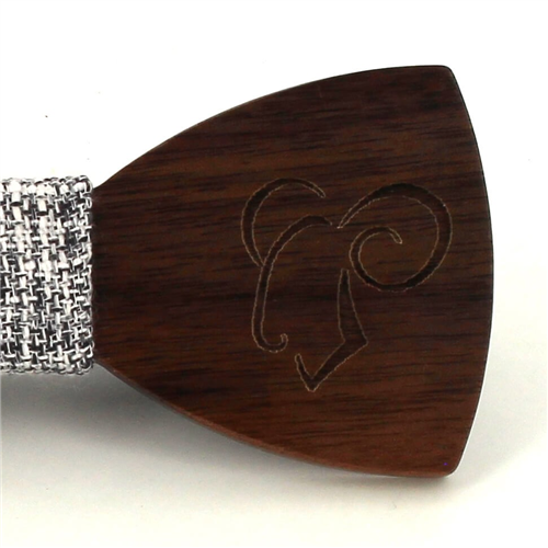Pajarita Madera Zodiaco Aries