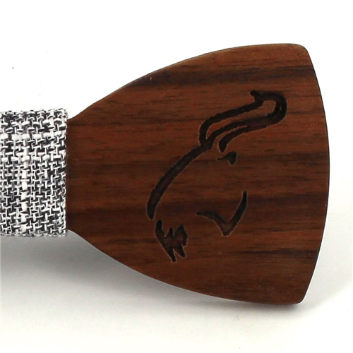 Pajarita Madera Zodiaco Capricornio