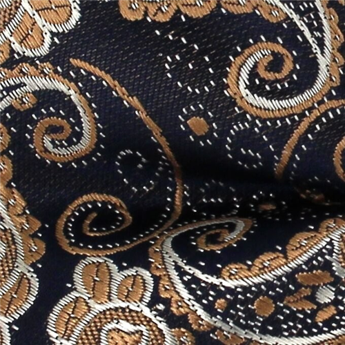 Pajarita Paisley Azul y Dorada