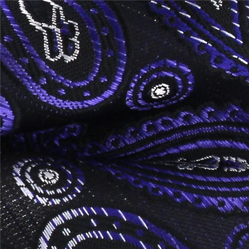 Pajarita Paisley Negra y Morada