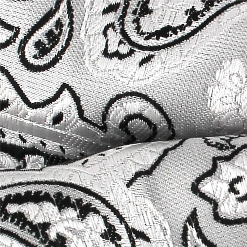Pajarita Paisley XL Gris Plata