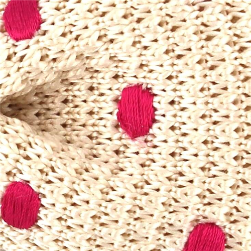Pajarita Punto Beige Lunares Magenta