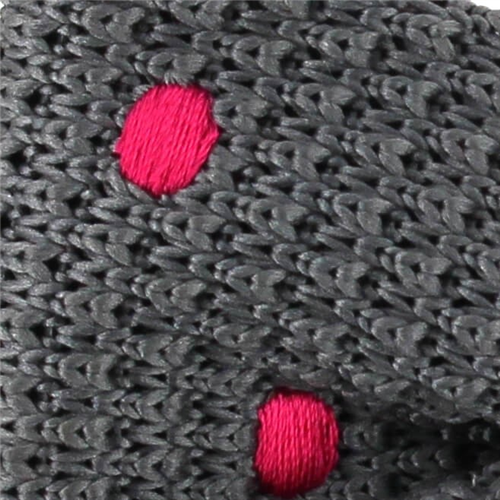 Pajarita Punto Gris Lunares Magenta