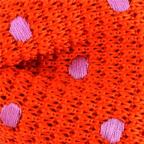 Pajarita Punto Naranja Lunares Lila