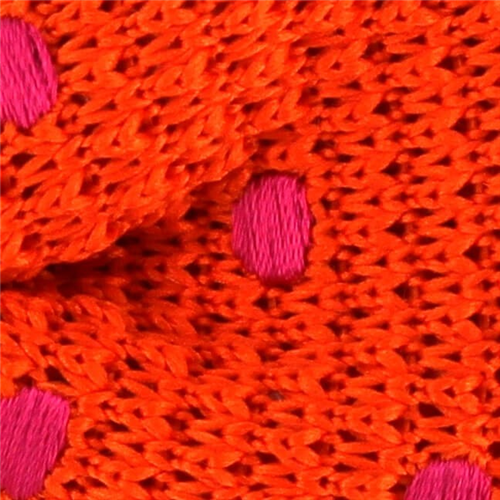 Pajarita Punto Naranja Lunares Magenta