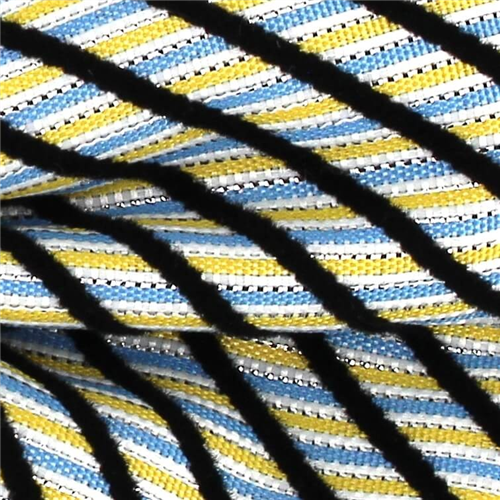 Pajarita Rayas Brillante Celeste y Amarillo