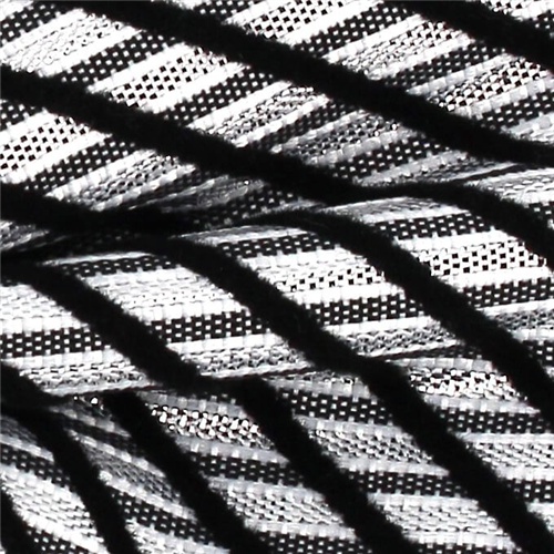 Pajarita Rayas Brillante Negra y Gris