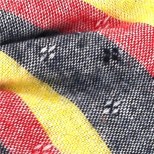 Pajarita Rayas Gris, Roja y Amarilla