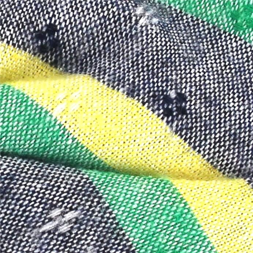 Pajarita Rayas Gris, Verde y Amarilla