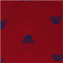 Corbata Estrecha Calaveras Roja