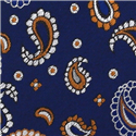 Corbata Estrecha Paisley Azul Marino