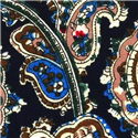 Corbata Estrecha Paisley Azul Oscuro