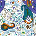 Corbata Estrecha Paisley Celeste y Verde