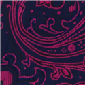 Corbata Estrecha Paisley Fucsia y Azul Marino