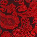 Corbata Estrecha Paisley Negra y Roja