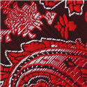 Corbata Estrecha Paisley Roja