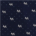 Corbata Estrecha Perritos Azul Marino y Blanca