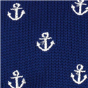Corbata Punto Anclas Azul Marino
