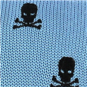 Corbata Punto Calaveras Azul Celeste