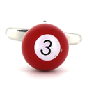 Gemelos Bolas Billar Rojo 3