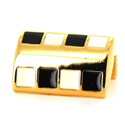 Gemelos Esmaltados Rectangulares Tricolor