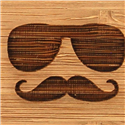 Pajarita Bambú Gafas y Bigote