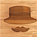 Pajarita Bambú Sombrero y Bigote