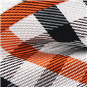 Pajarita Cuadros Blanca, Negra y Naranja